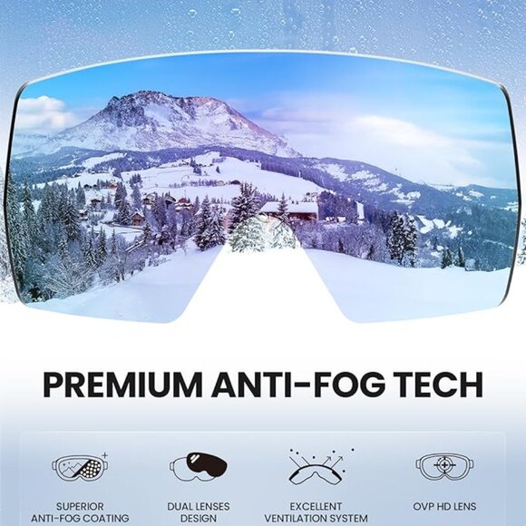 OTG Snow Goggles with UV400 Protection - Picture 5 of 7